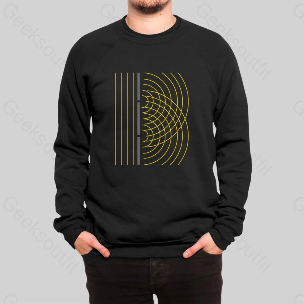 Double Slit Light Wave Particle Science Experiment Sweatshirt - Geeksoutfit