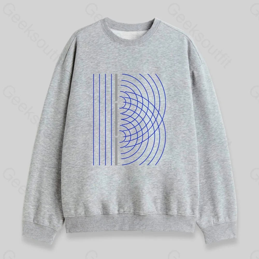 Double Slit Light Wave Particle Science Experiment Sweatshirt - Geeksoutfit