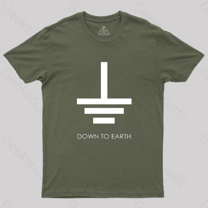 Down To Earth T-Shirt Army Green / S