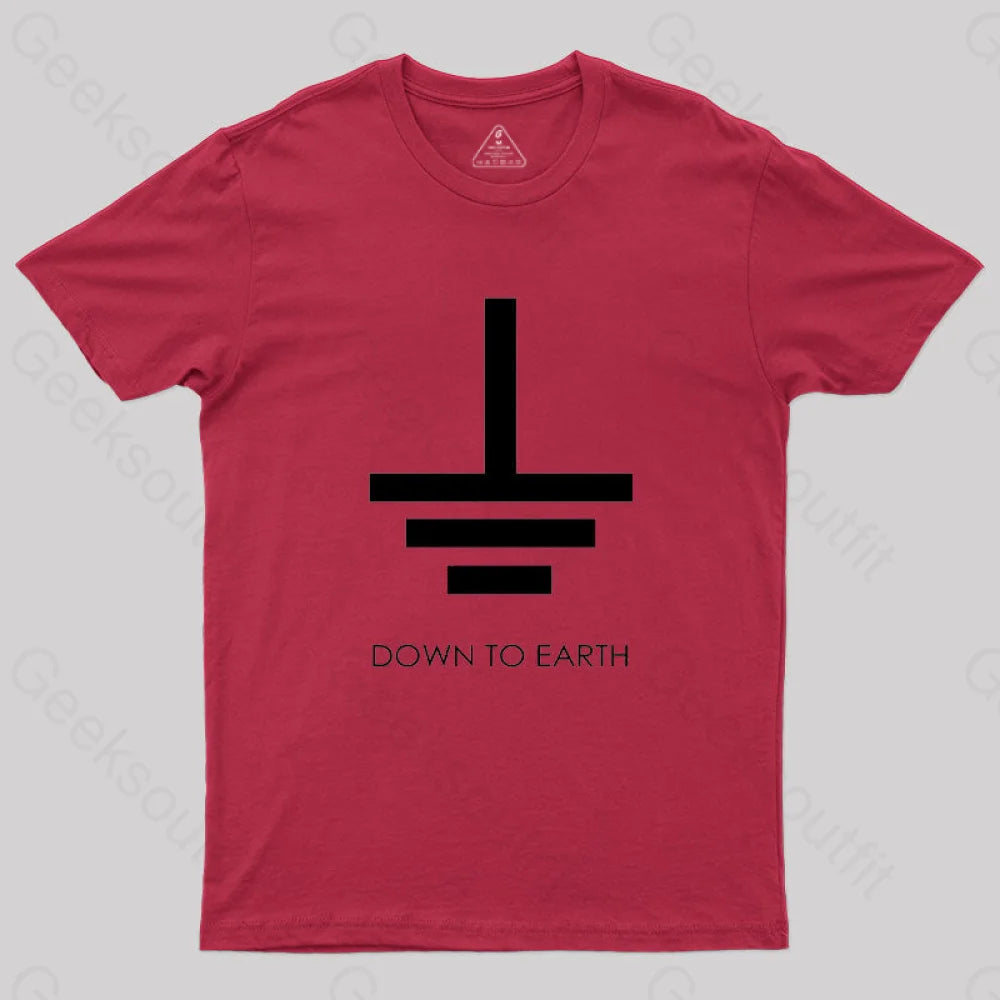 Down To Earth T-Shirt Red / S