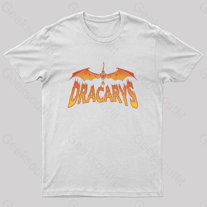 Dracarys Geek T-Shirt White / S