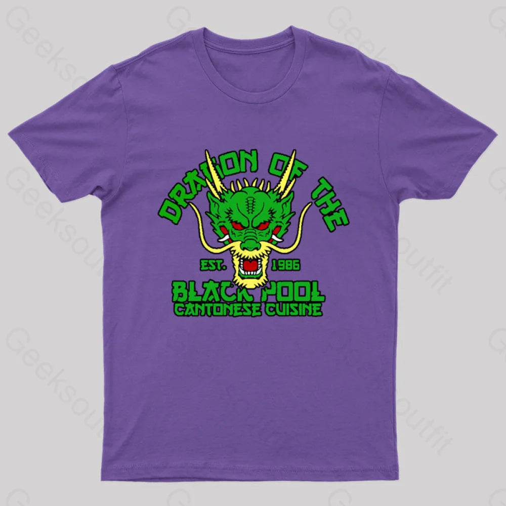 Dragon Of The Black Pool Nerd T-Shirt Purple / S