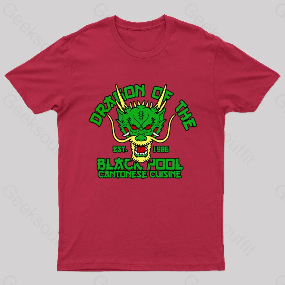 Dragon Of The Black Pool Nerd T-Shirt Red / S