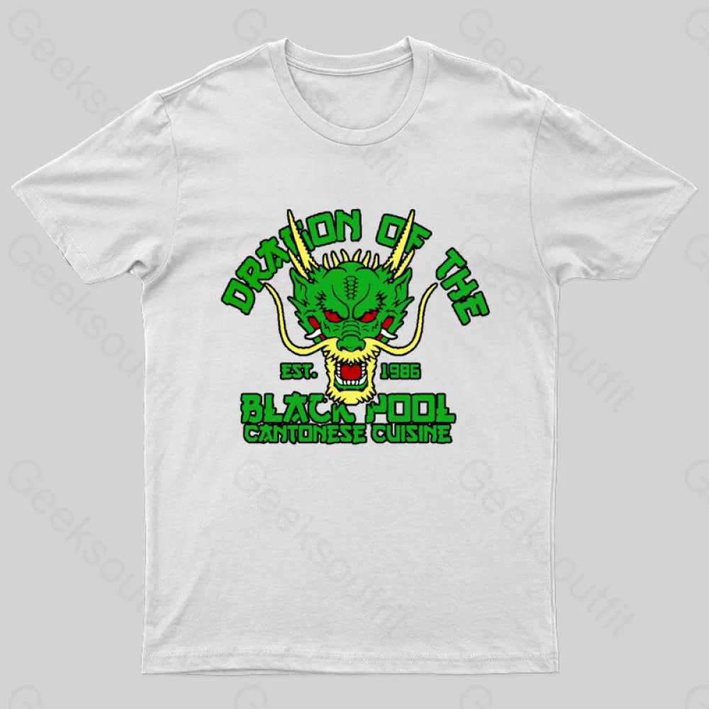 Dragon Of The Black Pool Nerd T-Shirt White / S