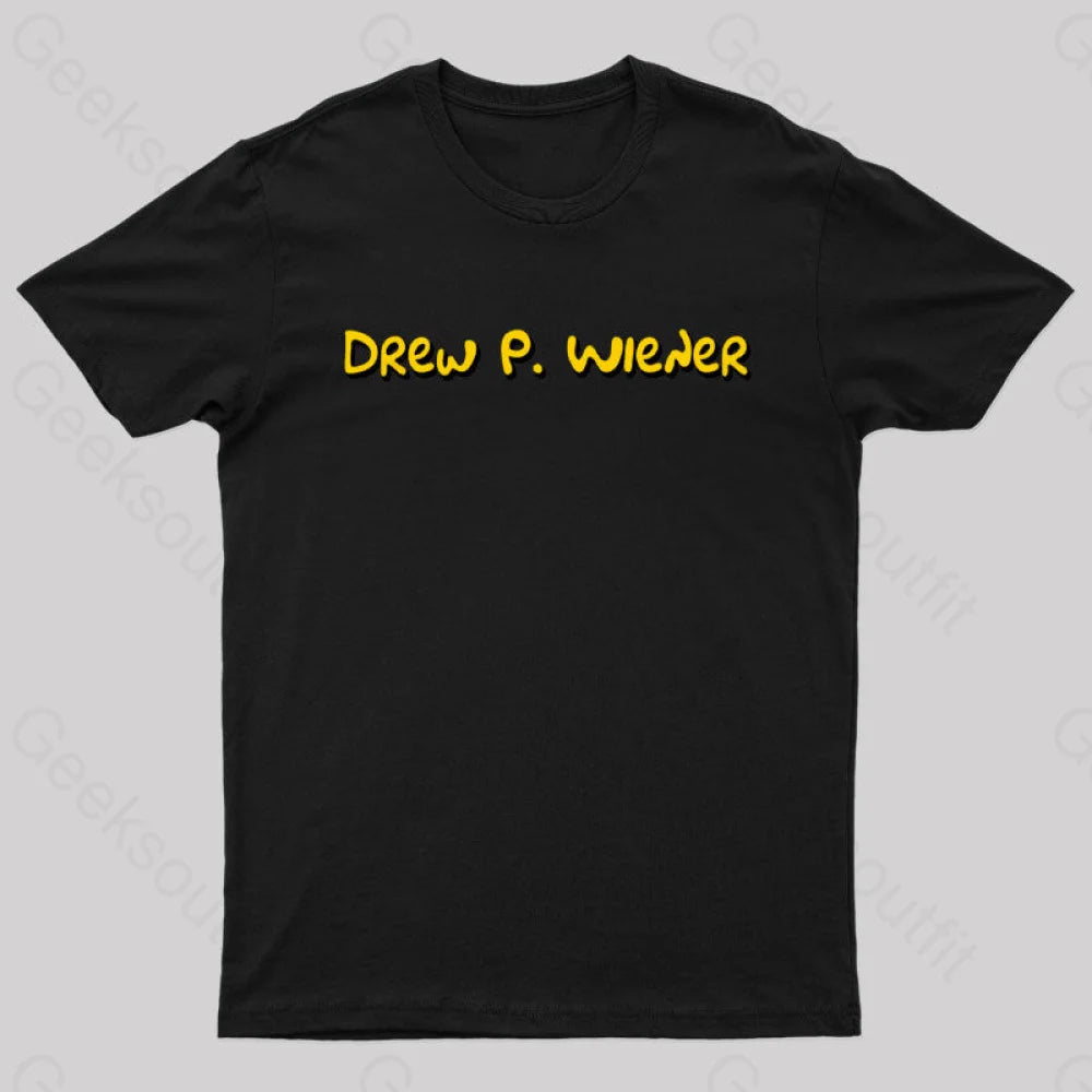 Drew P Wiener Nerd T-Shirt Black / S