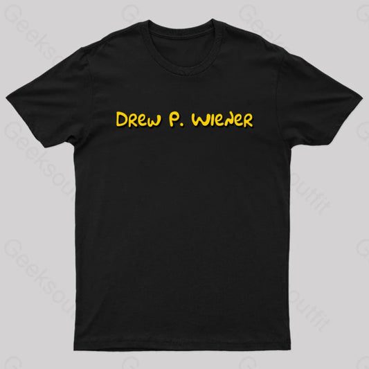 Drew P Wiener Nerd T-Shirt Black / S