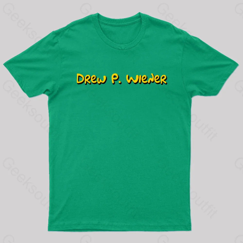 Drew P Wiener Nerd T-Shirt Green / S