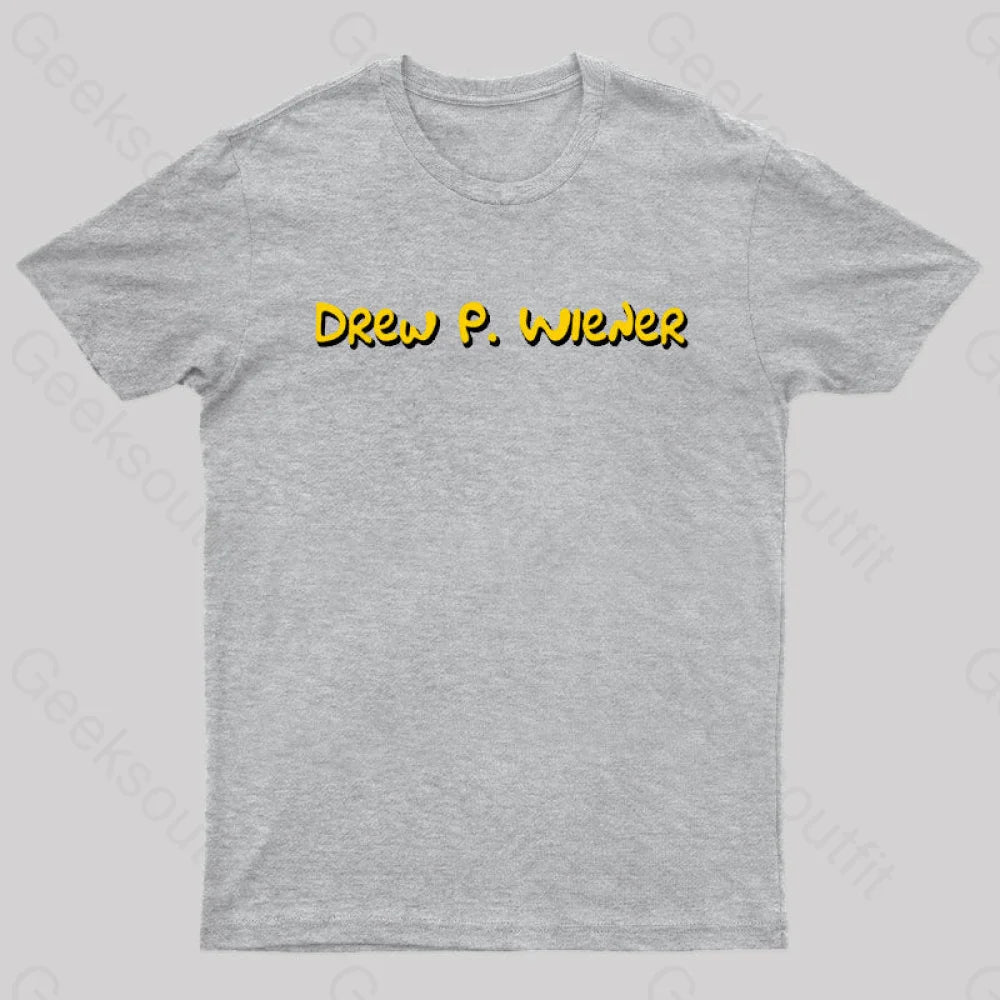 Drew P Wiener Nerd T-Shirt Grey / S