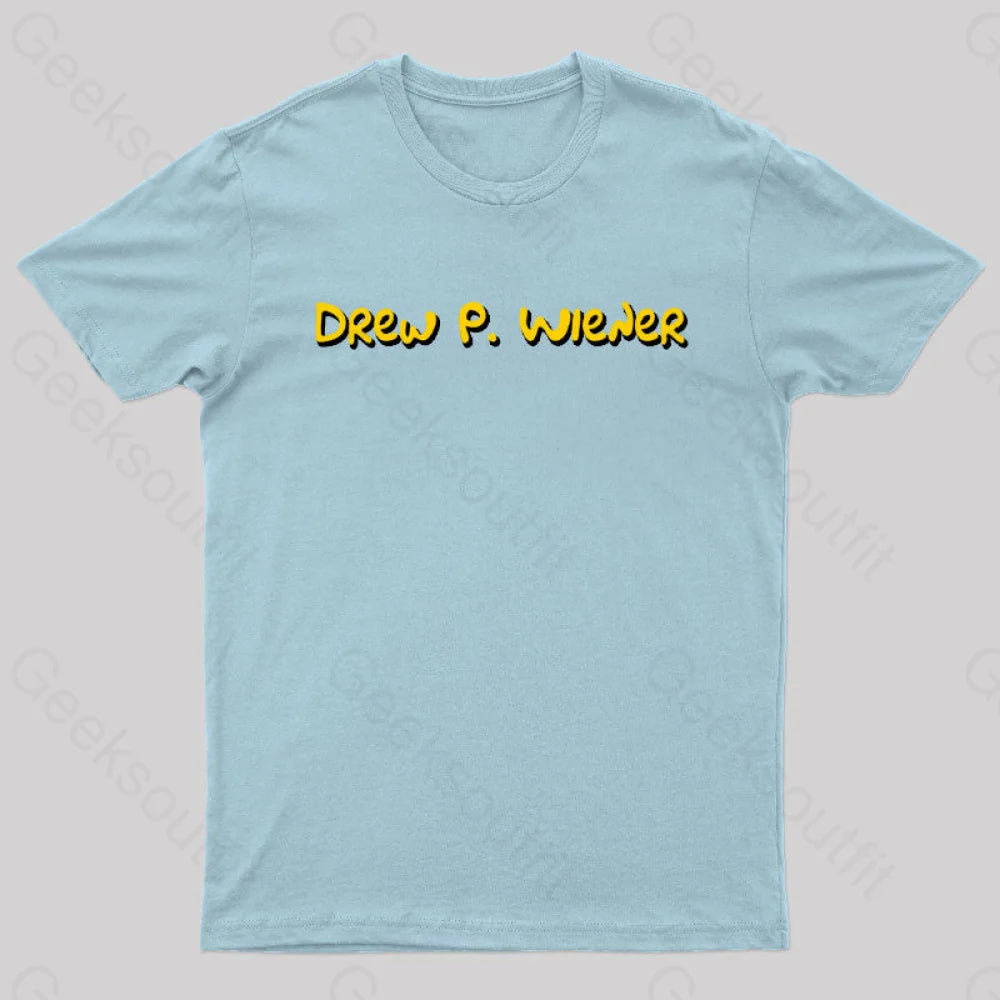 Drew P Wiener Nerd T-Shirt Light Blue / S