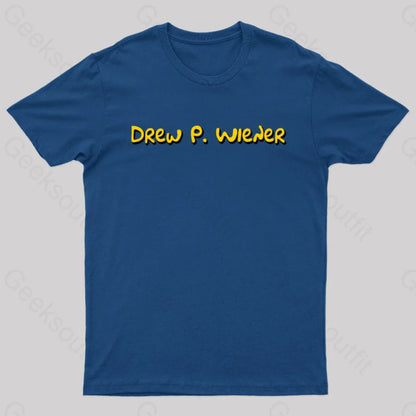 Drew P Wiener Nerd T-Shirt Navy / S