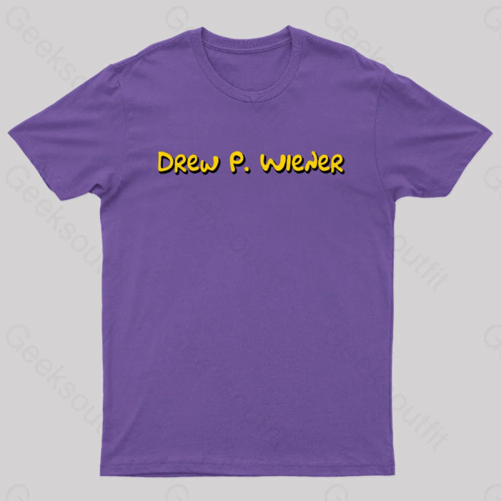 Drew P Wiener Nerd T-Shirt Purple / S