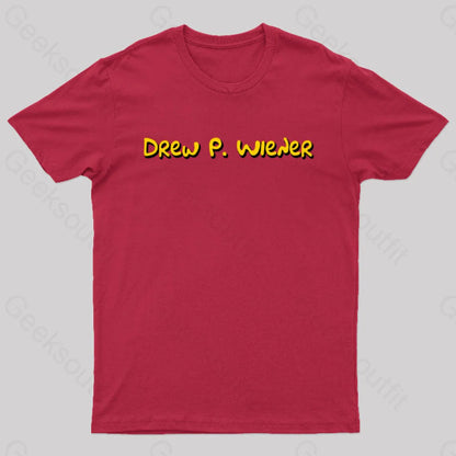 Drew P Wiener Nerd T-Shirt Red / S