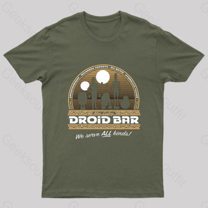 Droid Bar Geek T-Shirt Army Green / S