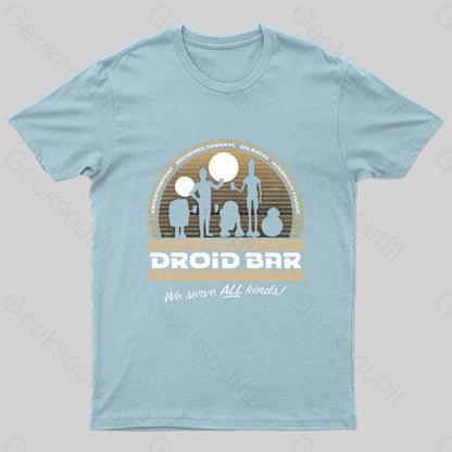 Droid Bar Geek T-Shirt Light Blue / S