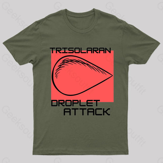 Droplet Attack Nerd T-Shirt Army Green / S