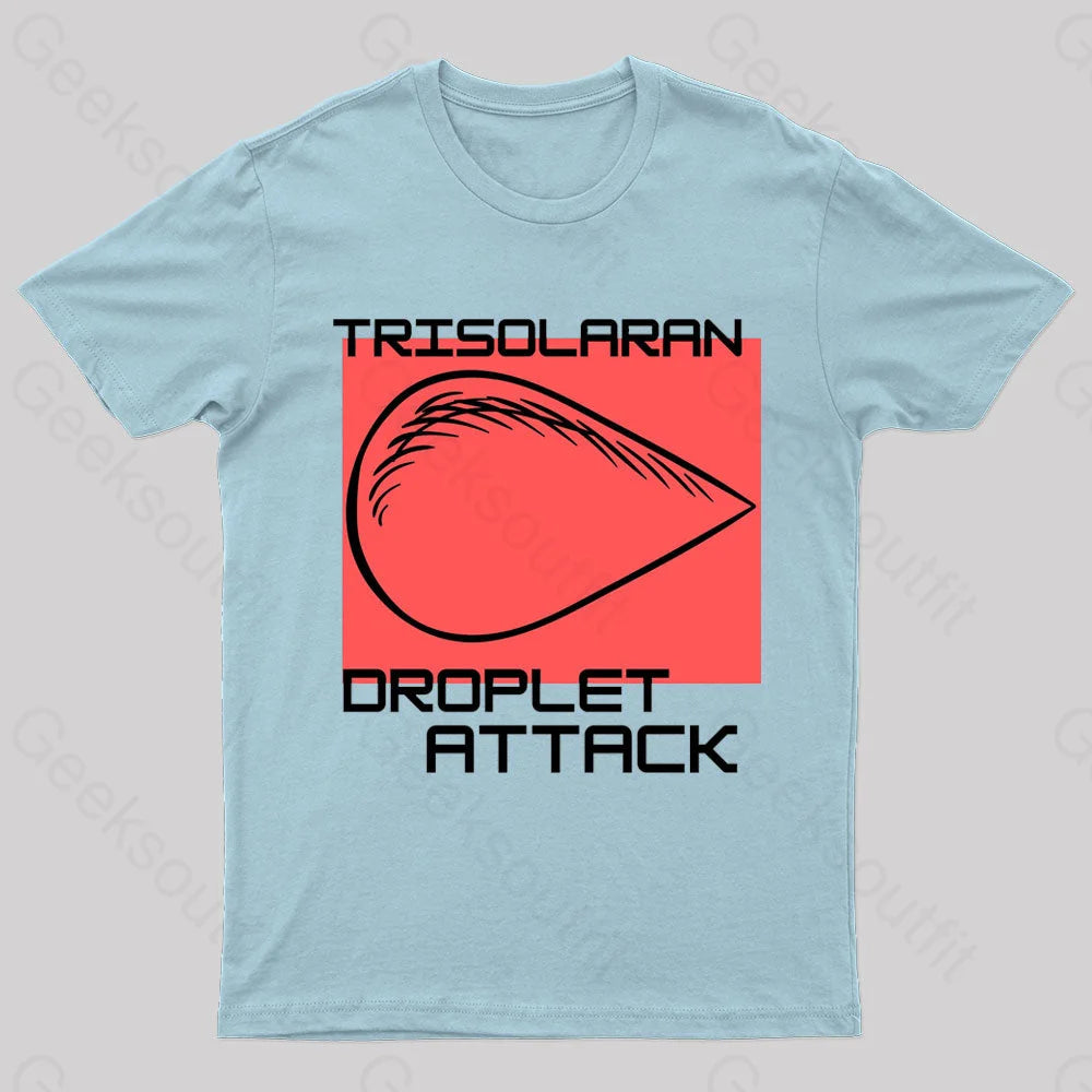 Droplet Attack Nerd T-Shirt Light Blue / S