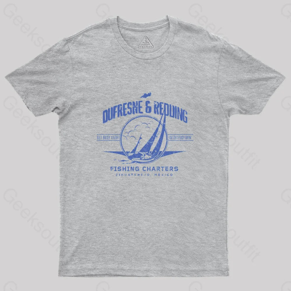 Dufresne & Redding Fishing Charters Geek T-Shirt Grey / S