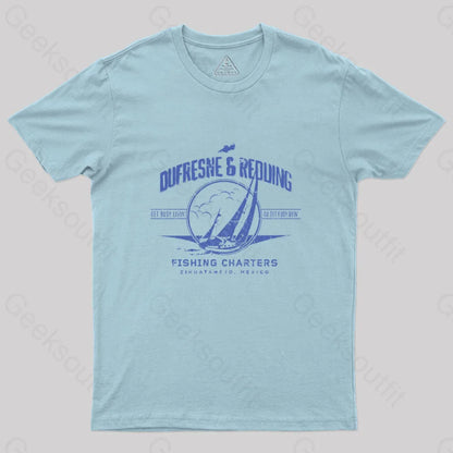 Dufresne & Redding Fishing Charters Geek T-Shirt Light Blue / S