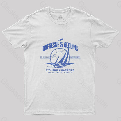 Dufresne & Redding Fishing Charters Geek T-Shirt White / S