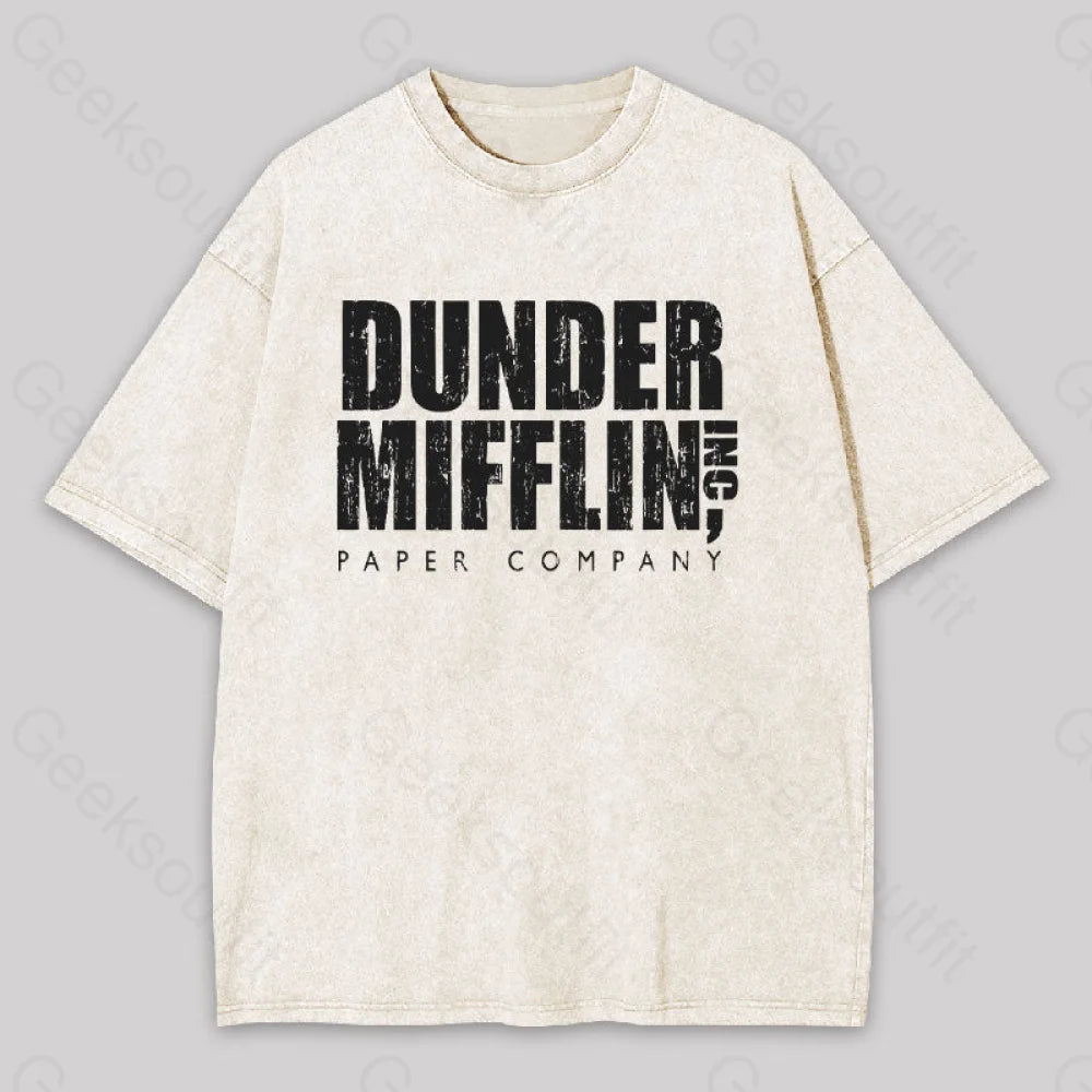 Dunder Mifflin Inc. Paper Company Geek Washed T-Shirt Apricot / S