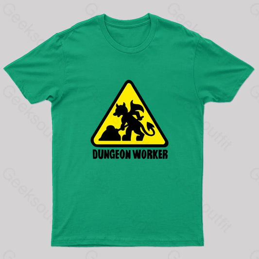 Dungeon Workers Nerd T-Shirt Green / S