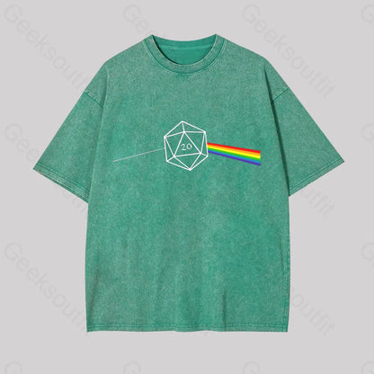 Dungeons And Dragons D20 Win Geek Washed T-Shirt Grass Green / S