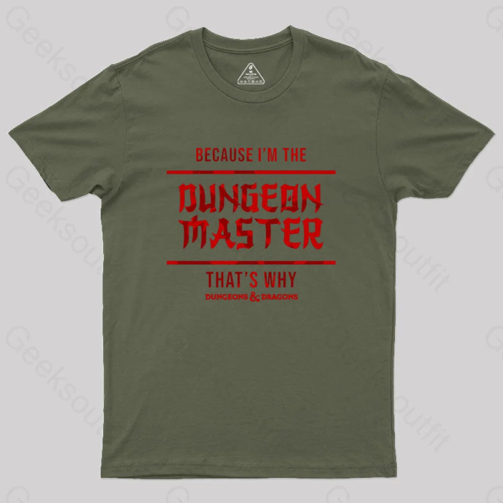 Dungeons And Dragons - Dungeon Master Geek T-Shirt Army Green / S