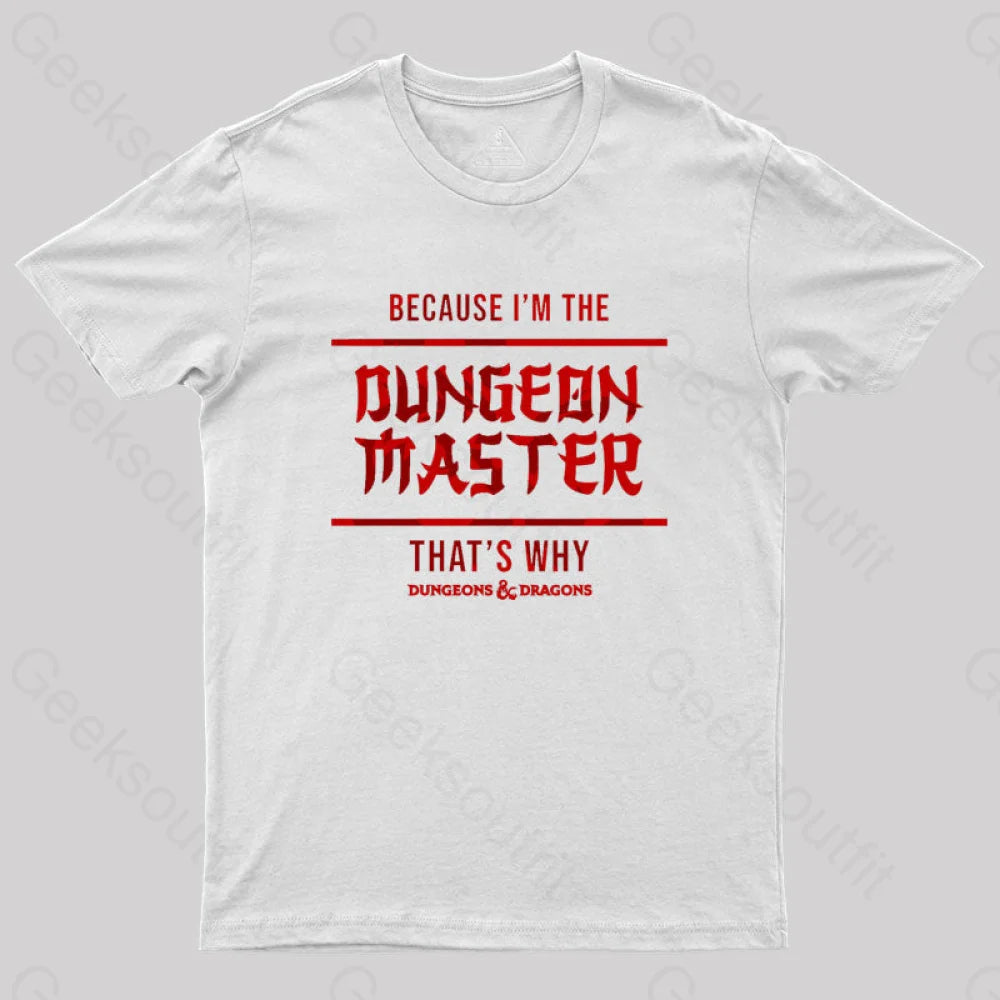 Dungeons And Dragons - Dungeon Master Geek T-Shirt White / S