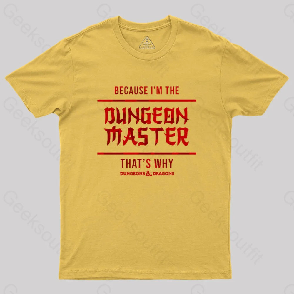 Dungeons And Dragons - Dungeon Master Geek T-Shirt Yellow / S