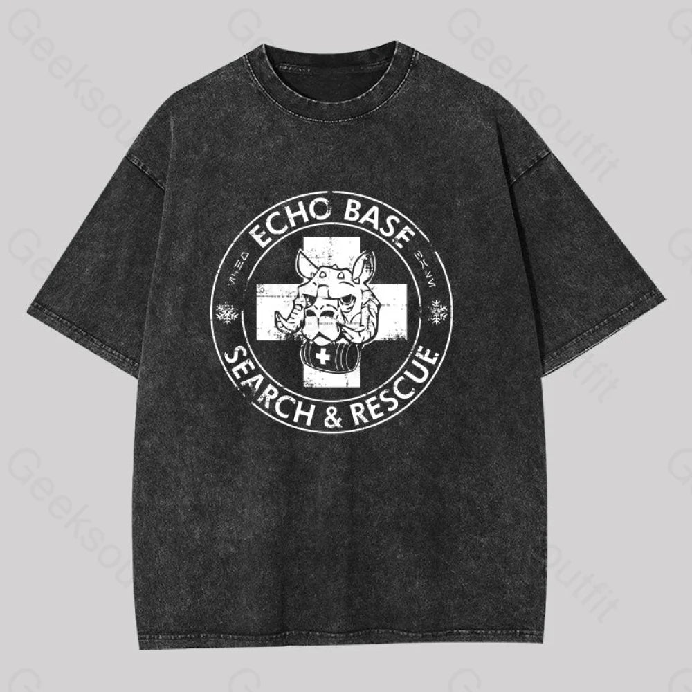 Echo Base Search & Rescue Washed T-Shirt Black / S