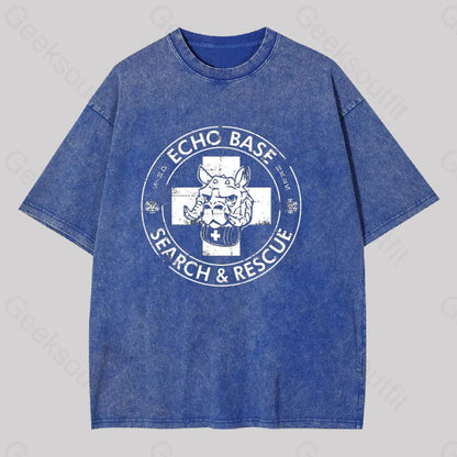 Echo Base Search & Rescue Washed T-Shirt Blue / S