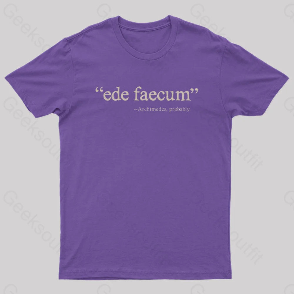 Ede Faecum Geek T-Shirt Purple / S