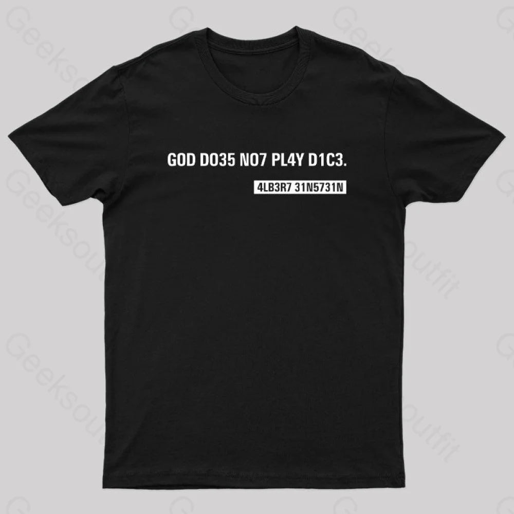 Einstein Quotes Code Nerd T-Shirt Black / S