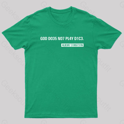 Einstein Quotes Code Nerd T-Shirt Green / S