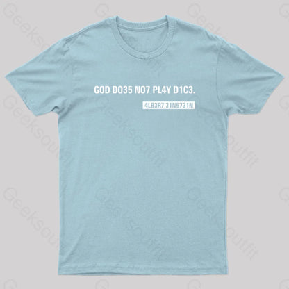 Einstein Quotes Code Nerd T-Shirt Light Blue / S