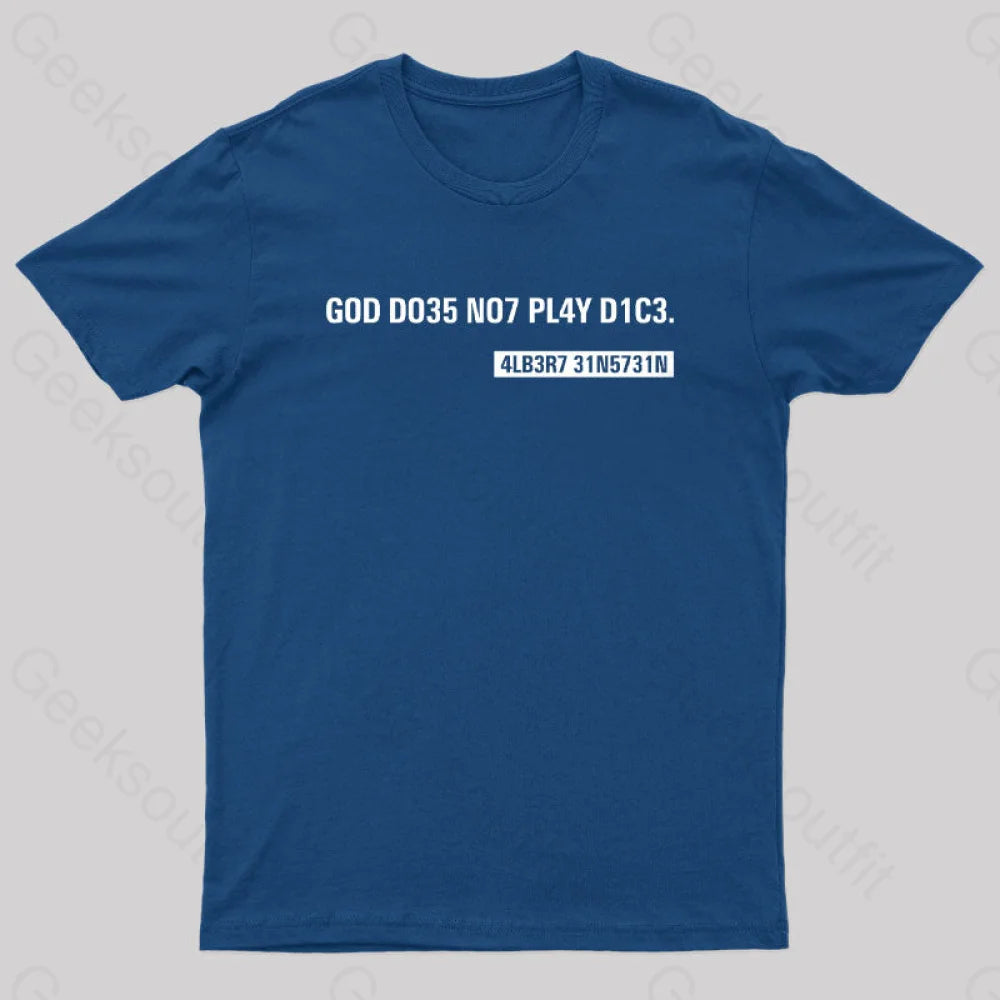 Einstein Quotes Code Nerd T-Shirt Navy / S