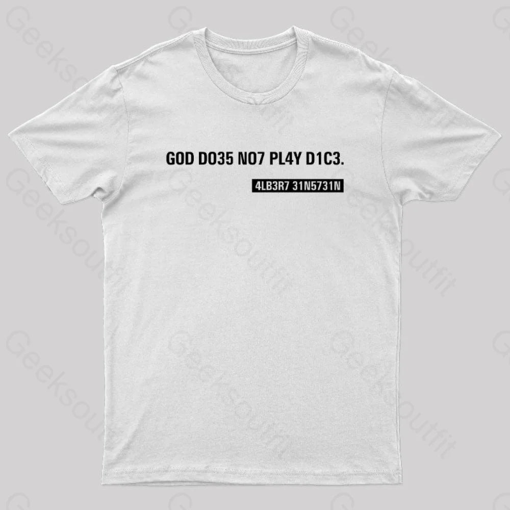 Einstein Quotes Code Nerd T-Shirt White / S