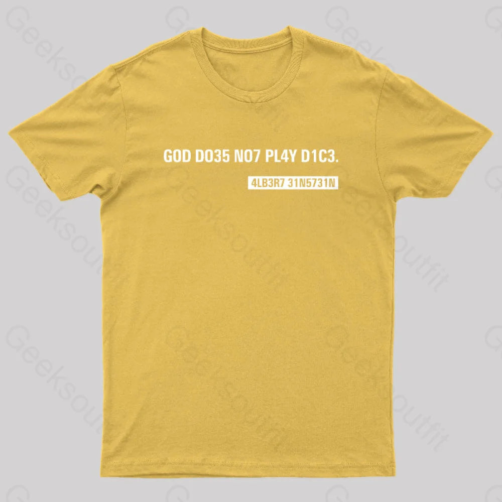 Einstein Quotes Code Nerd T-Shirt Yellow / S