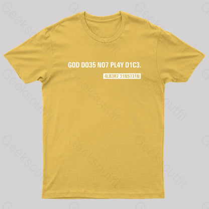 Einstein Quotes Code Nerd T-Shirt Yellow / S