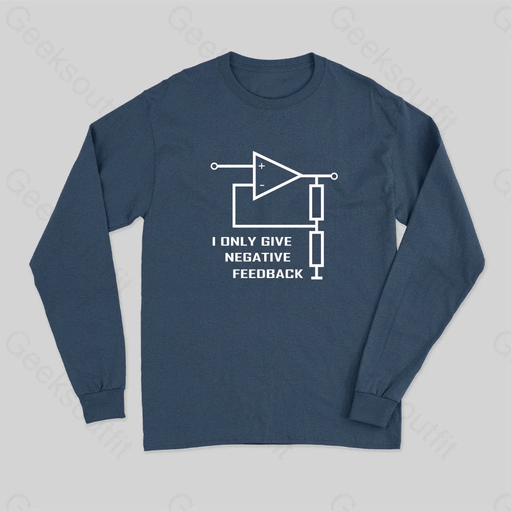 Electrical Engineer Operational Amplifier Long Sleeve T-Shirt Navy / S