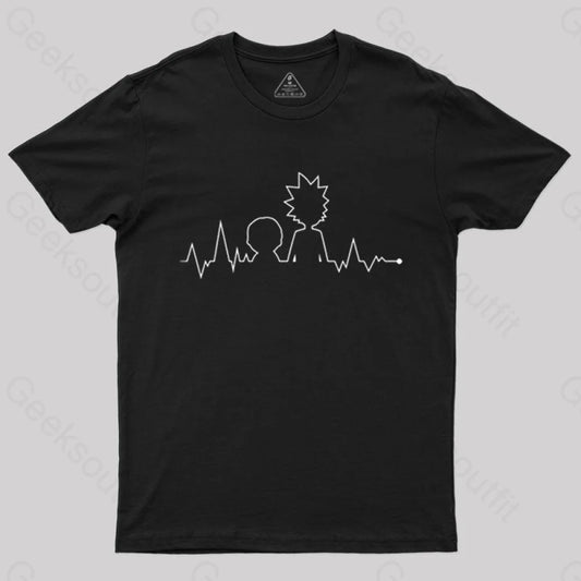 Electrocardiogram Rick T-Shirt Black / S