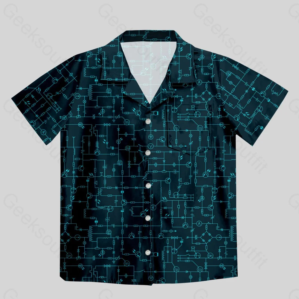 Electronic Components Arrow Dark Blue Shirt & Short Set