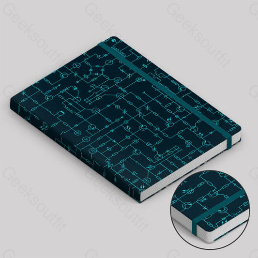 Electronic Components Arrow Dark Blue Notebook