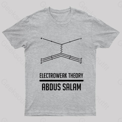 Electroweak Theory Abdus Salam Nerd T-Shirt Grey / S