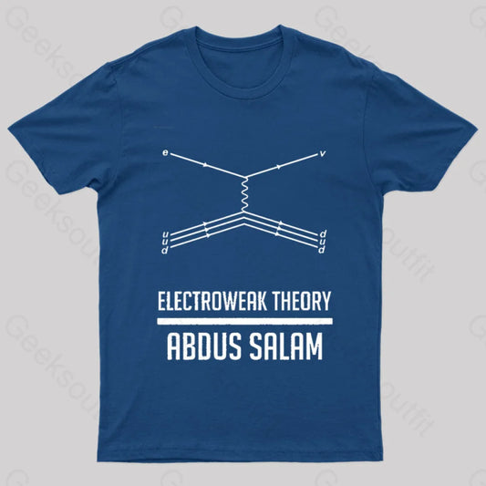 Electroweak Theory Abdus Salam Nerd T-Shirt Navy / S