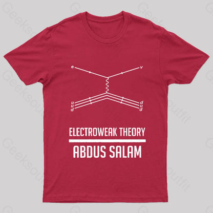 Electroweak Theory Abdus Salam Nerd T-Shirt Red / S