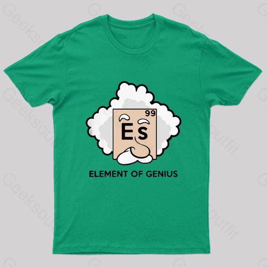 Element Of Genius Nerd T-Shirt Green / S