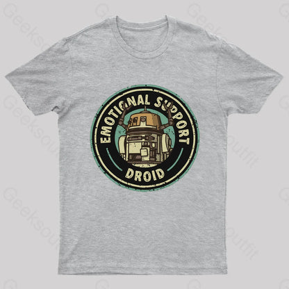 Emotional Support Droid Geek T-Shirt Grey / S