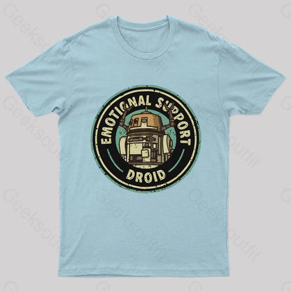 Emotional Support Droid Geek T-Shirt Light Blue / S