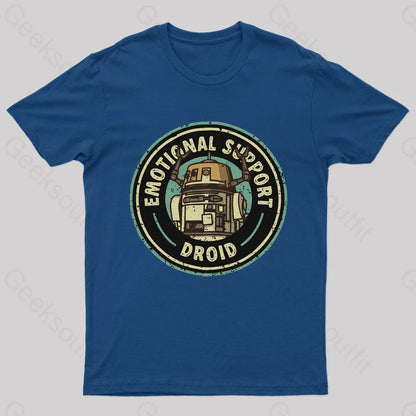 Emotional Support Droid Geek T-Shirt Navy / S